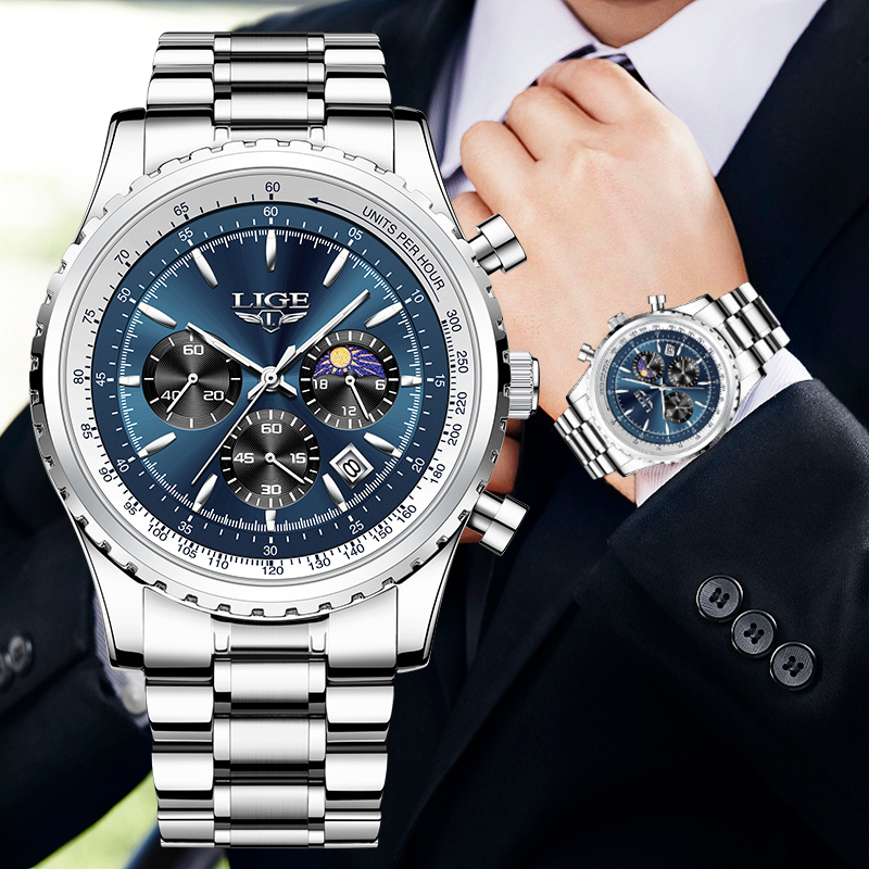 Luxury Watch Life - LIGE Brand Luxury Quartz Man Watch
