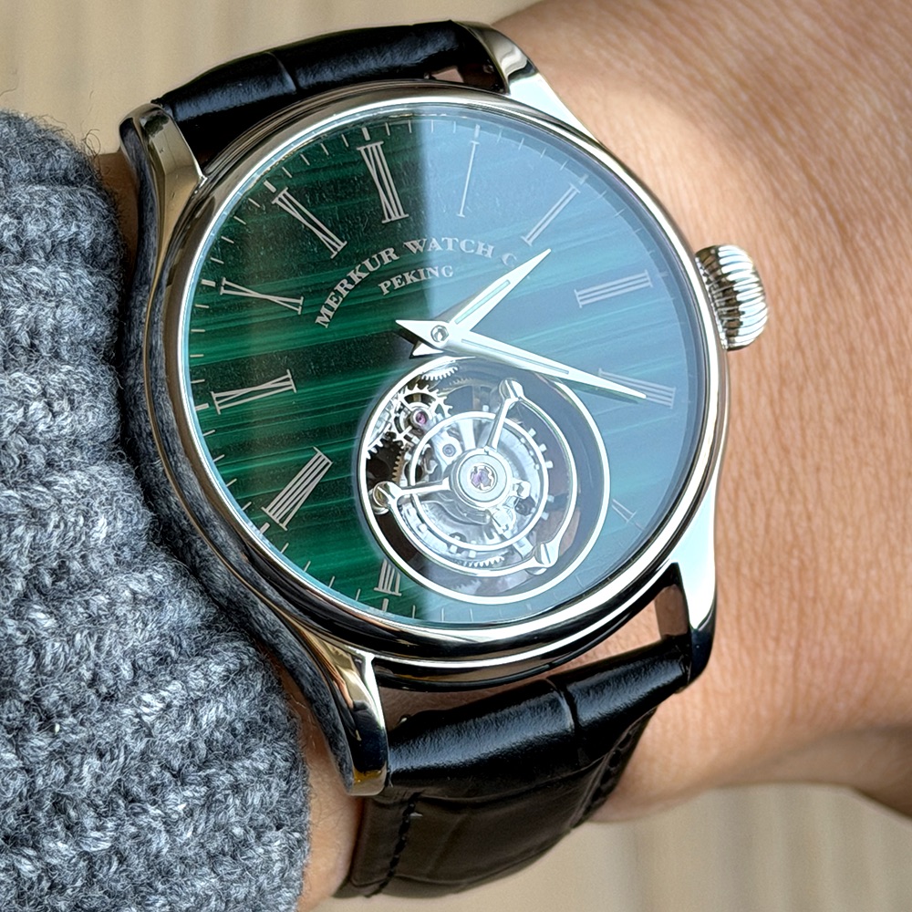 Minute Repeater Watch - Merkur 100% Tourbillon Watch Men's Natural