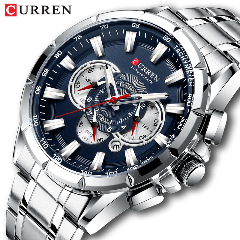 Luxury Watch Life - CURREN Wrist Watch Men Waterproof Chronograph