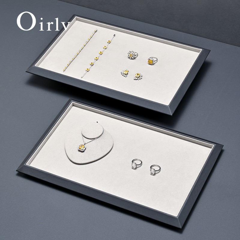 Luxury Watch Store - Oirlv Leather Jewelry Tray Luxury Jeweler