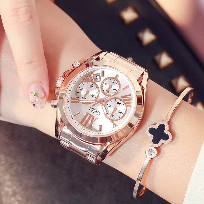 Luxury Rose Gold Women Casual  - Luxury Watch Unique 评论和价格