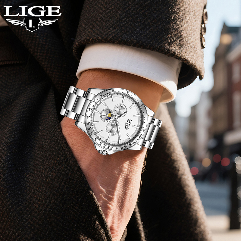 LIGE Top Brand Luxury Quartz M - Luxury Watch Brand 评论和价格