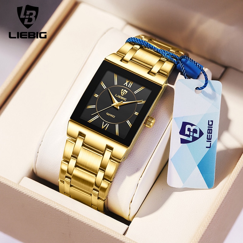 LiEBIG Luxury Golden Quartz Wr - Luxury Watch Life 评论和价格