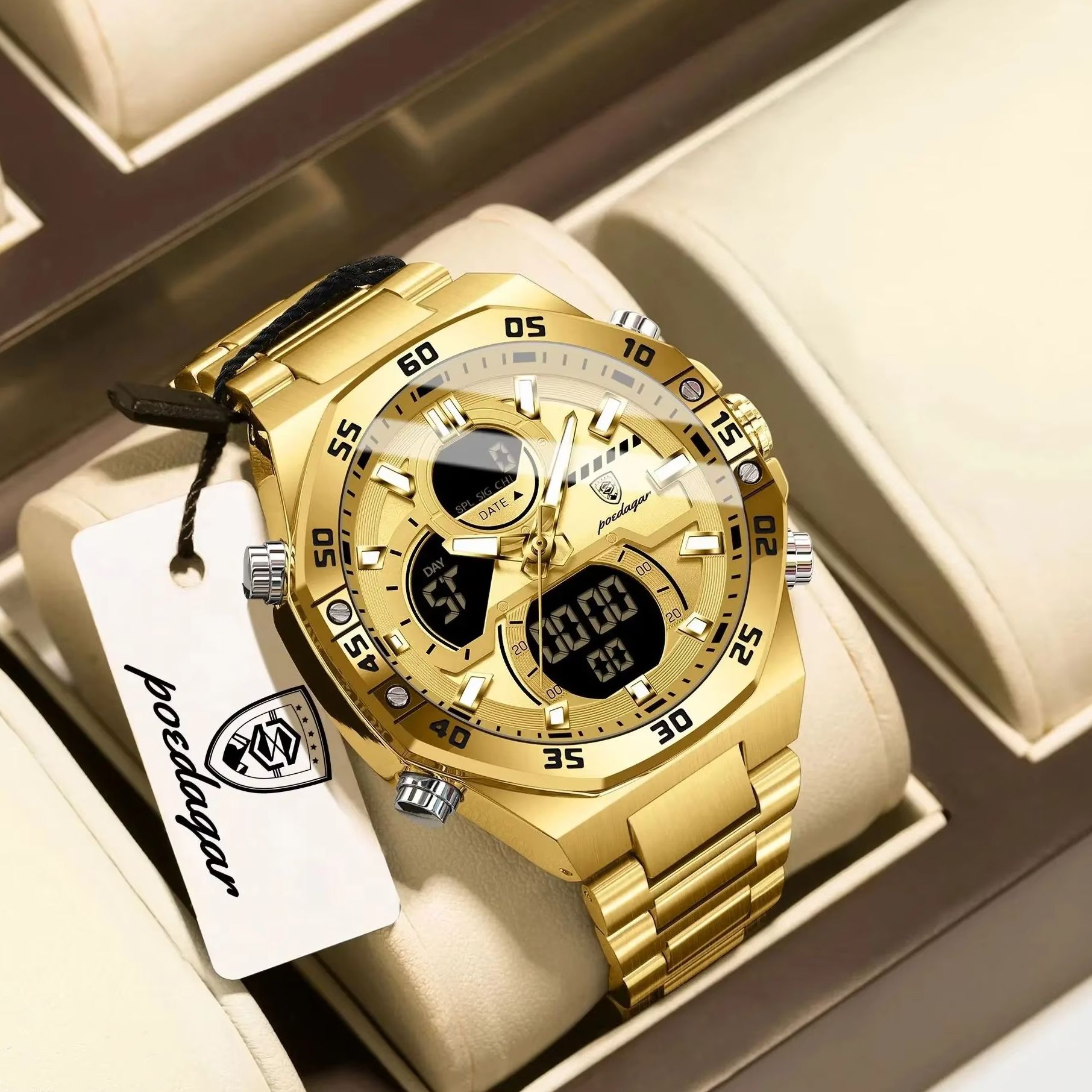 POEDAGAR Sports Quartz Men Wri - Minute Repeater Watch 评论和价格