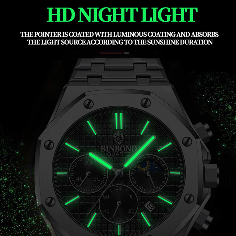 BINBOND Quality Men Watch Luxu - Patek Philippe Watch Nautilus 评论和价格