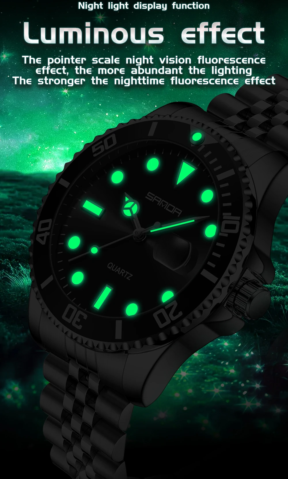 SANDA 1099 Fashion Luxury Men' - Luxury Watch Shop 评论和价格