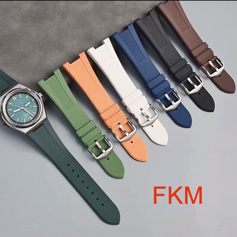 Fluoro Rubber Strap 25*12mm De - Patek Philippe Watch Nautilus 评论和价格