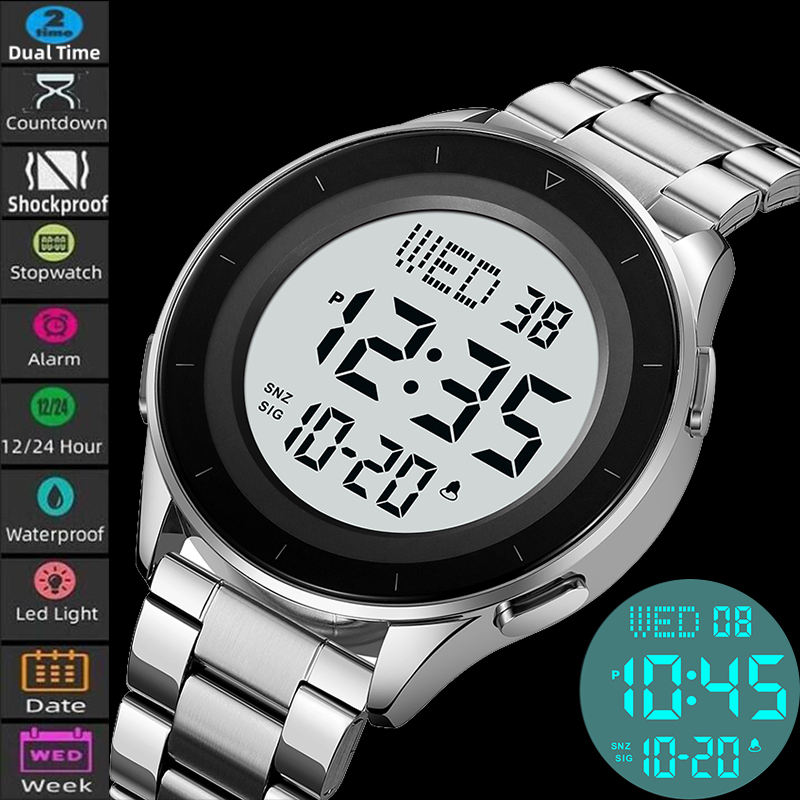 Skmei Dual Time Zone LED Digit - Minute Repeater Watch 评论和价格