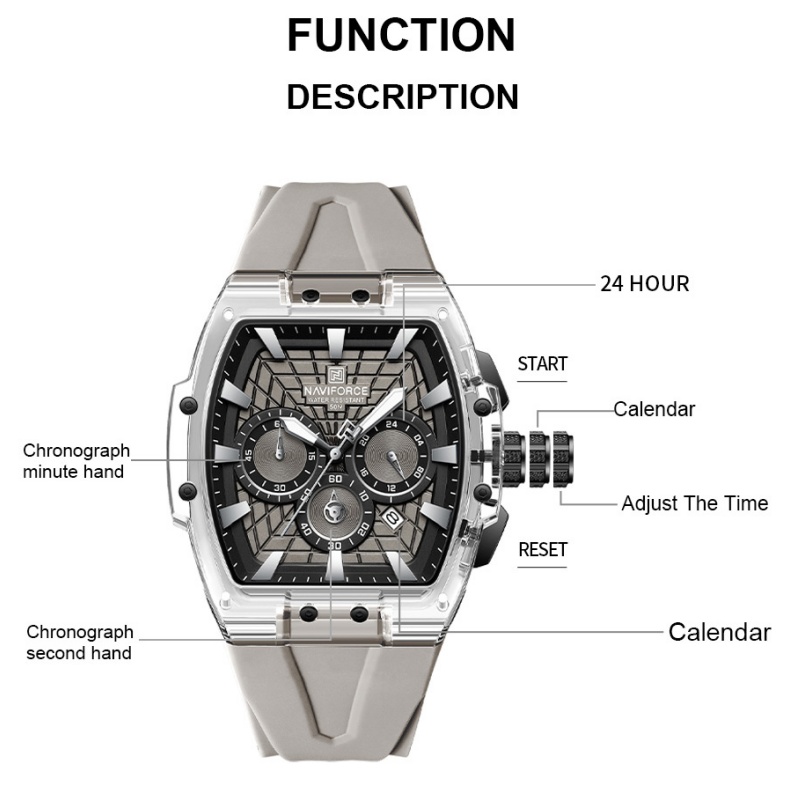 NF6113 NAVIFORCE Men's Multifu - Minute Repeater Watch 评论和价格