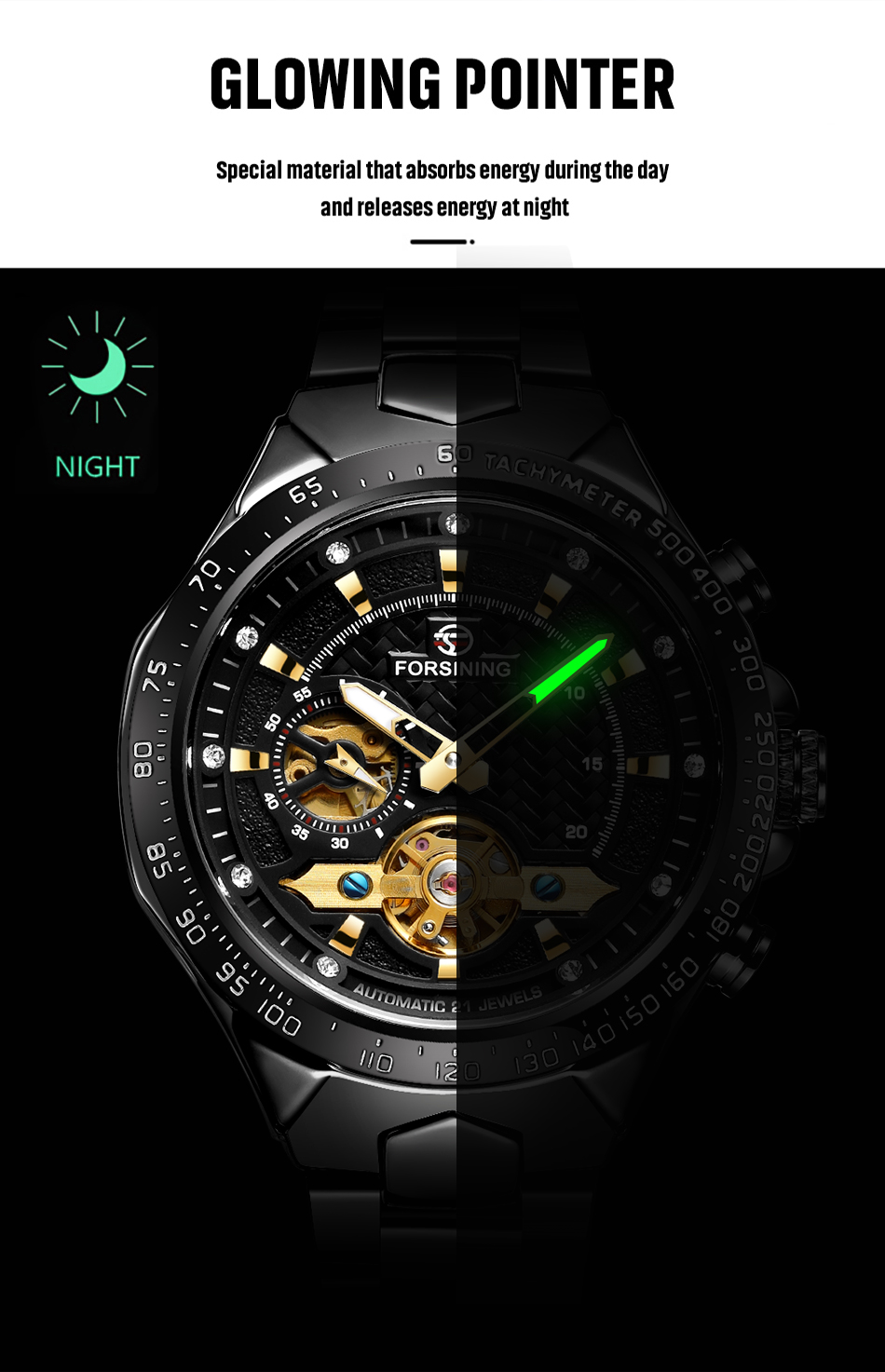 Forsining Diamond Skeleton Out - Luxury Watch And Price 评论和价格